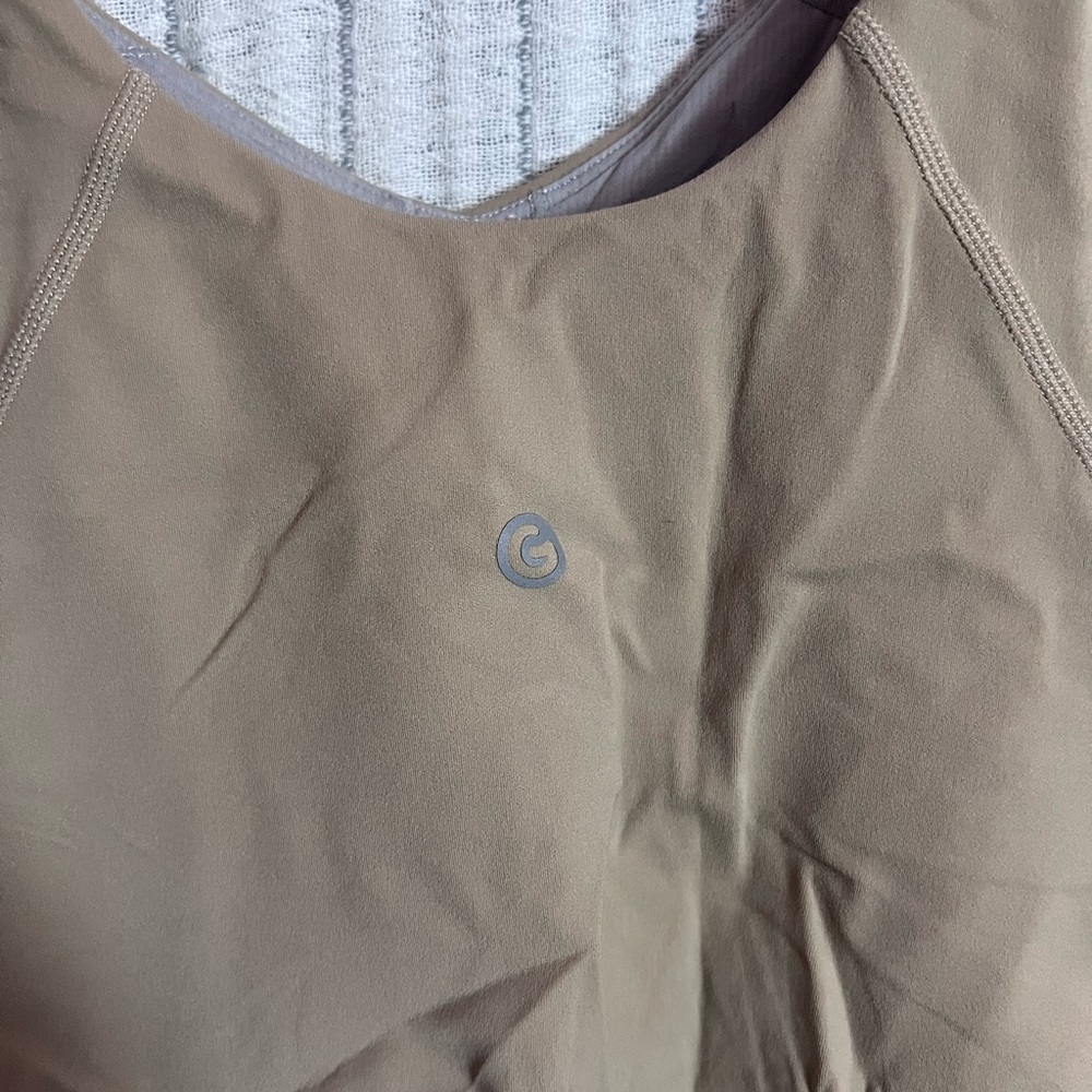 Women's Tan Feather Fit Sports Bra Tank - Picture 4 of 4